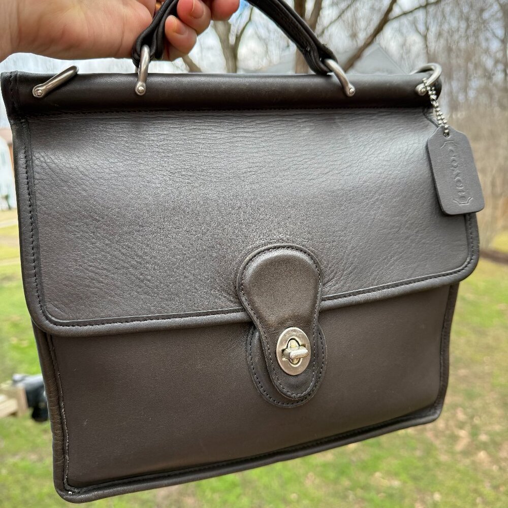 Vintage Grey Willis by Coach, SHORTENED STRAP!